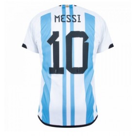 Argentina Lionel Messi #10 Hemmakläder VM 2022 Kortärmad